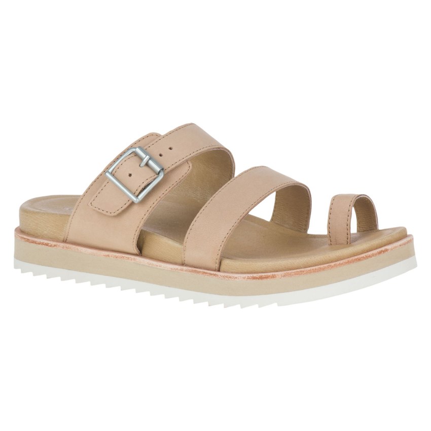 Claquette Merrell Juno Buckle Beige Femme | P.U.PXOH